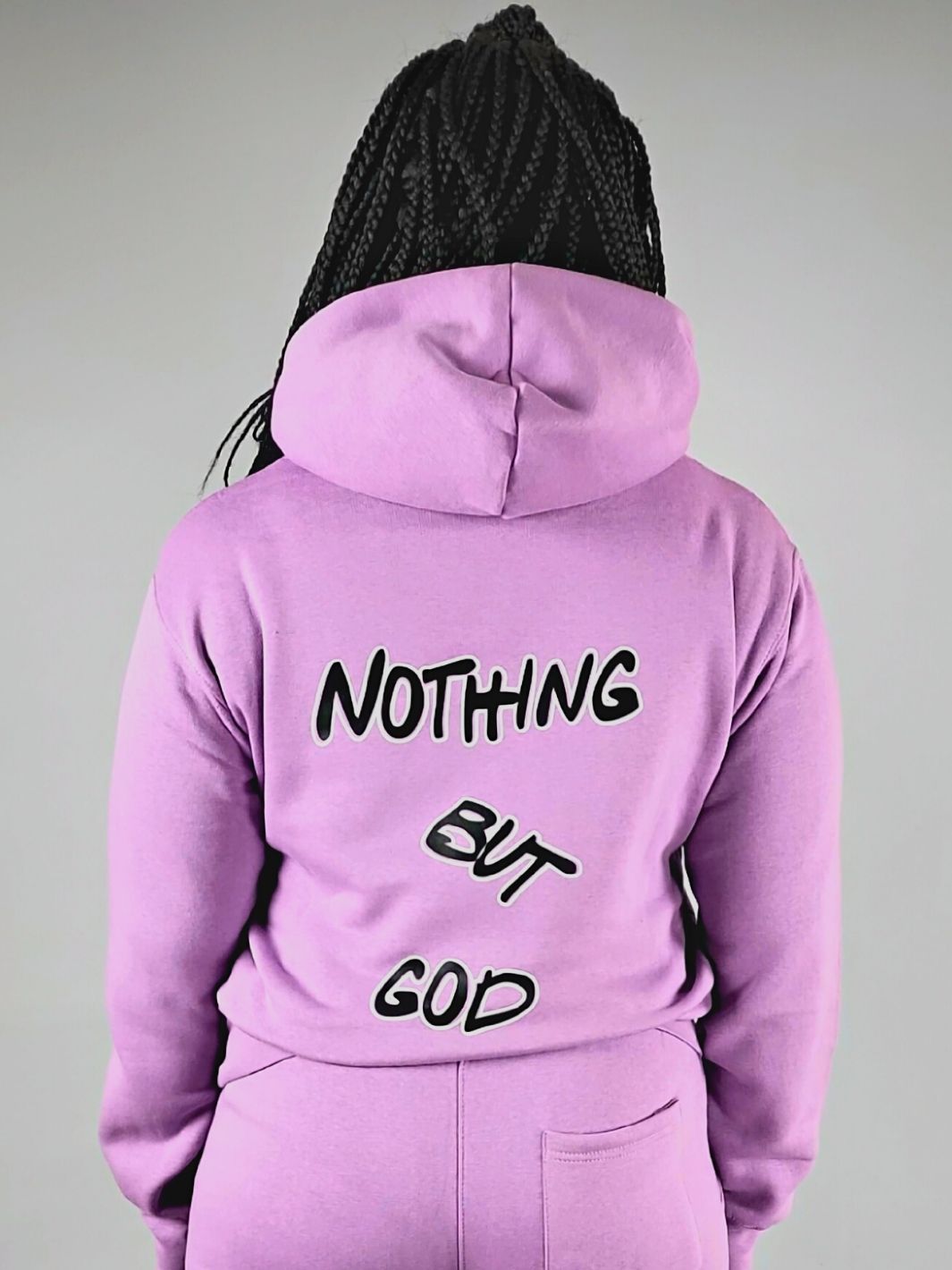 Nothing But God Sweatpants Hoodie Set Lilac He Reigns Official